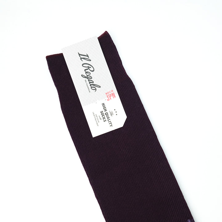 リバーシブルロングホーズ BURGUNDY&MAUVE