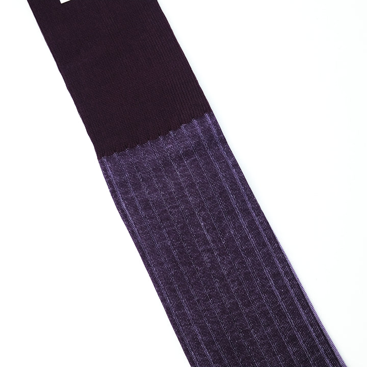 リバーシブルロングホーズ BURGUNDY&MAUVE