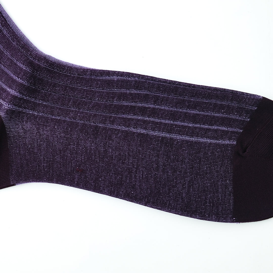 リバーシブルロングホーズ BURGUNDY&MAUVE