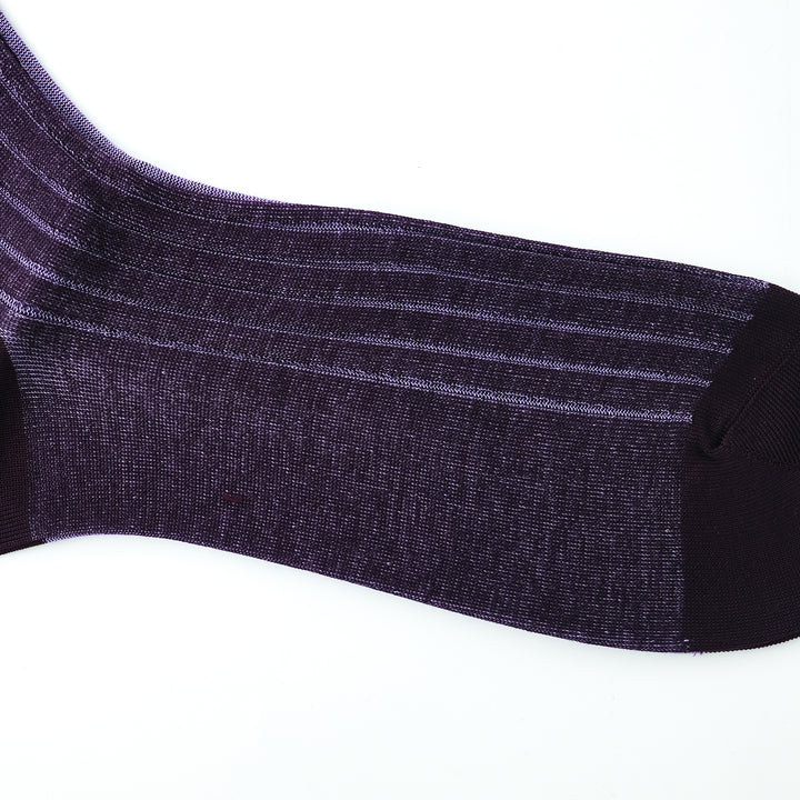 リバーシブルロングホーズ BURGUNDY&MAUVE