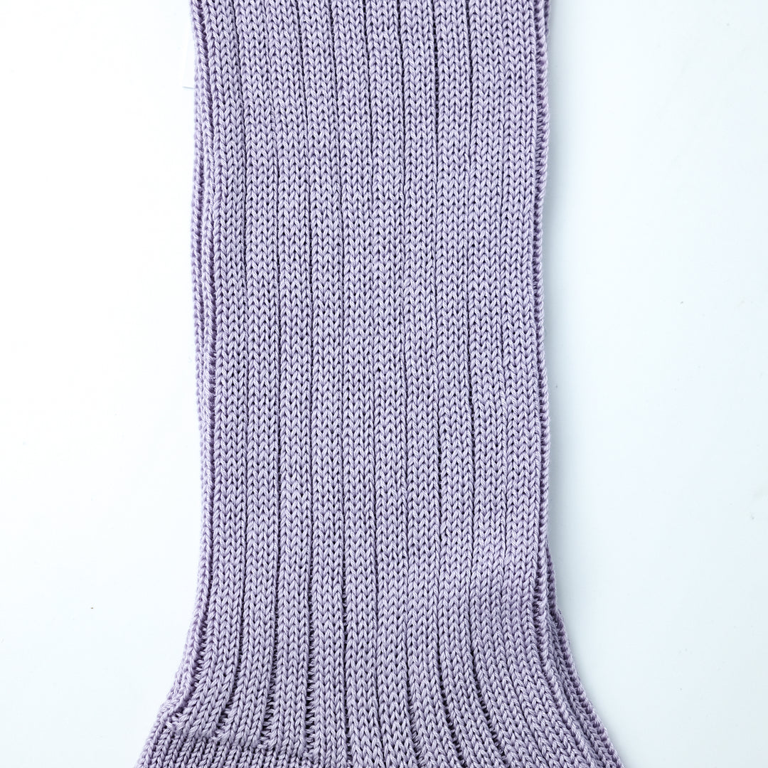 【MENS】MERCERISED COTTON 3×1 RIB SOCKS PURPLE LIGHT