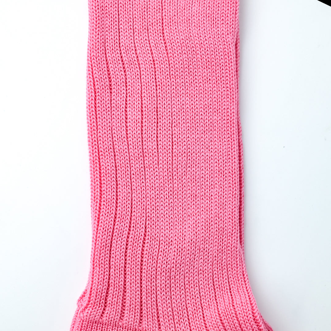 【MENS】MERCERISED COTTON 3×1 RIB SOCKS PINK