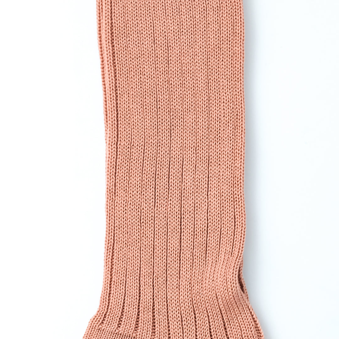 【MENS】MERCERISED COTTON 3×1 RIB SOCKS ROSE DUST