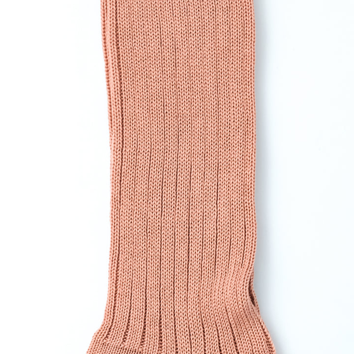 【MENS】MERCERISED COTTON 3×1 RIB SOCKS ROSE DUST
