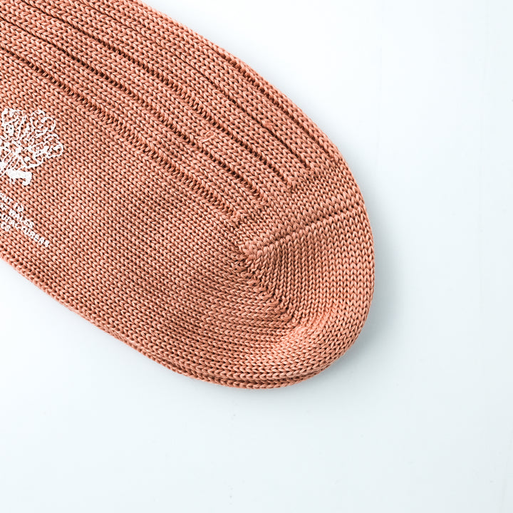 【MENS】MERCERISED COTTON 3×1 RIB SOCKS ROSE DUST