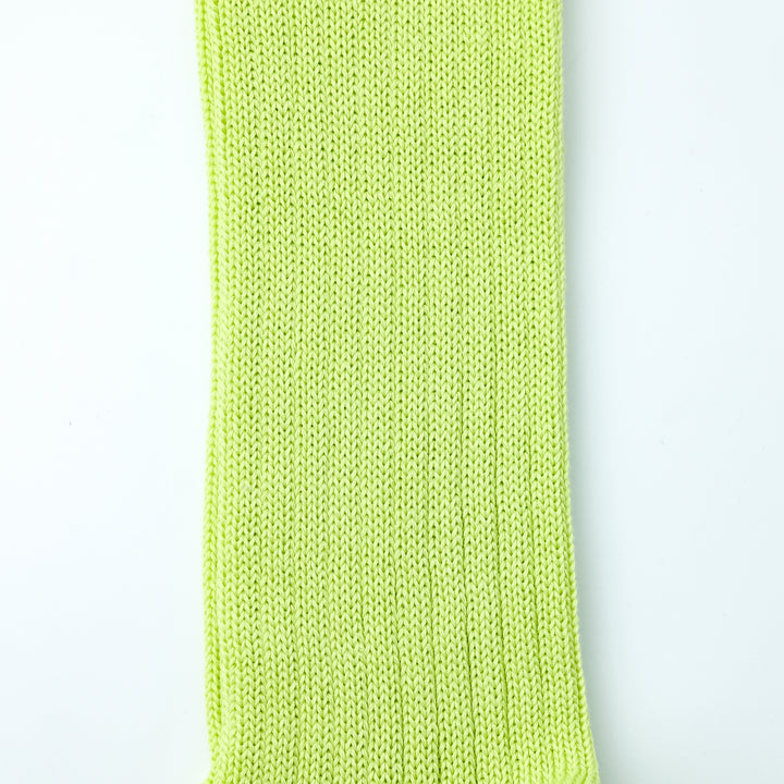 【MENS】MERCERISED COTTON 3×1 RIB SOCKS LIME