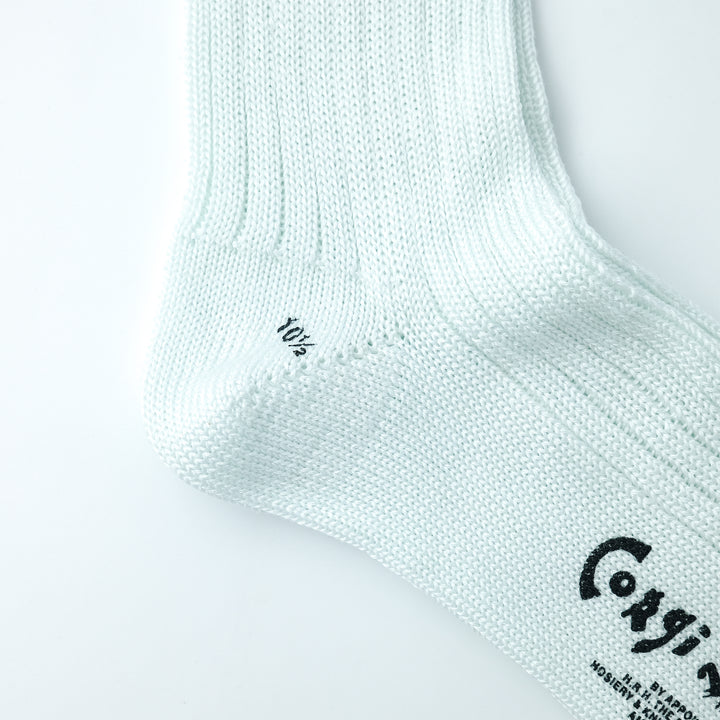 【MENS】MERCERISED COTTON 3×1 RIB SOCKS CLOUD