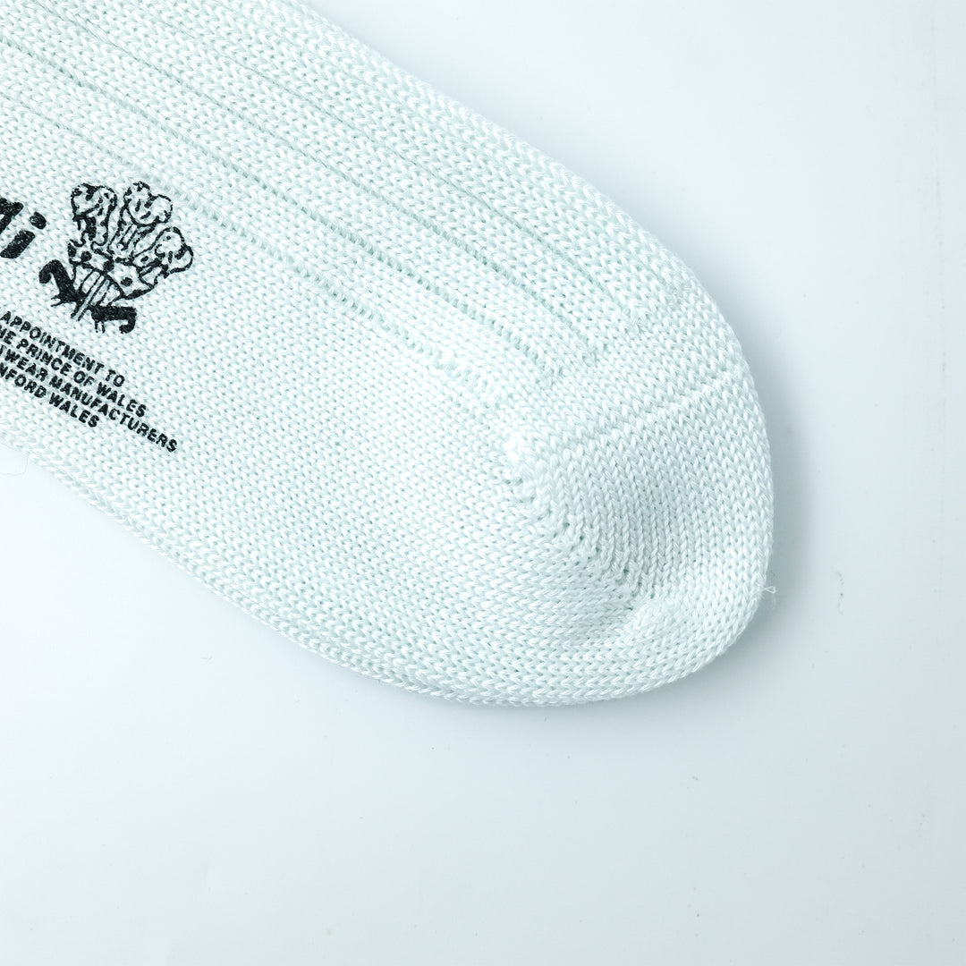 【MENS】MERCERISED COTTON 3×1 RIB SOCKS CLOUD
