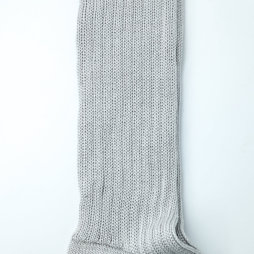 【MENS】MERCERISED COTTON 3×1 RIB SOCKS WHITE BLUE