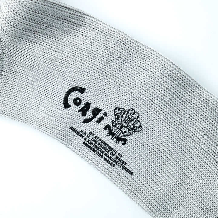 【MENS】MERCERISED COTTON 3×1 RIB SOCKS WHITE BLUE