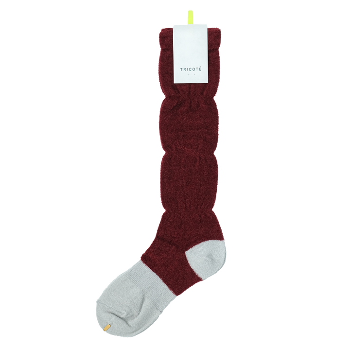 GATHER LOOSE HIGH SOCKS WINE