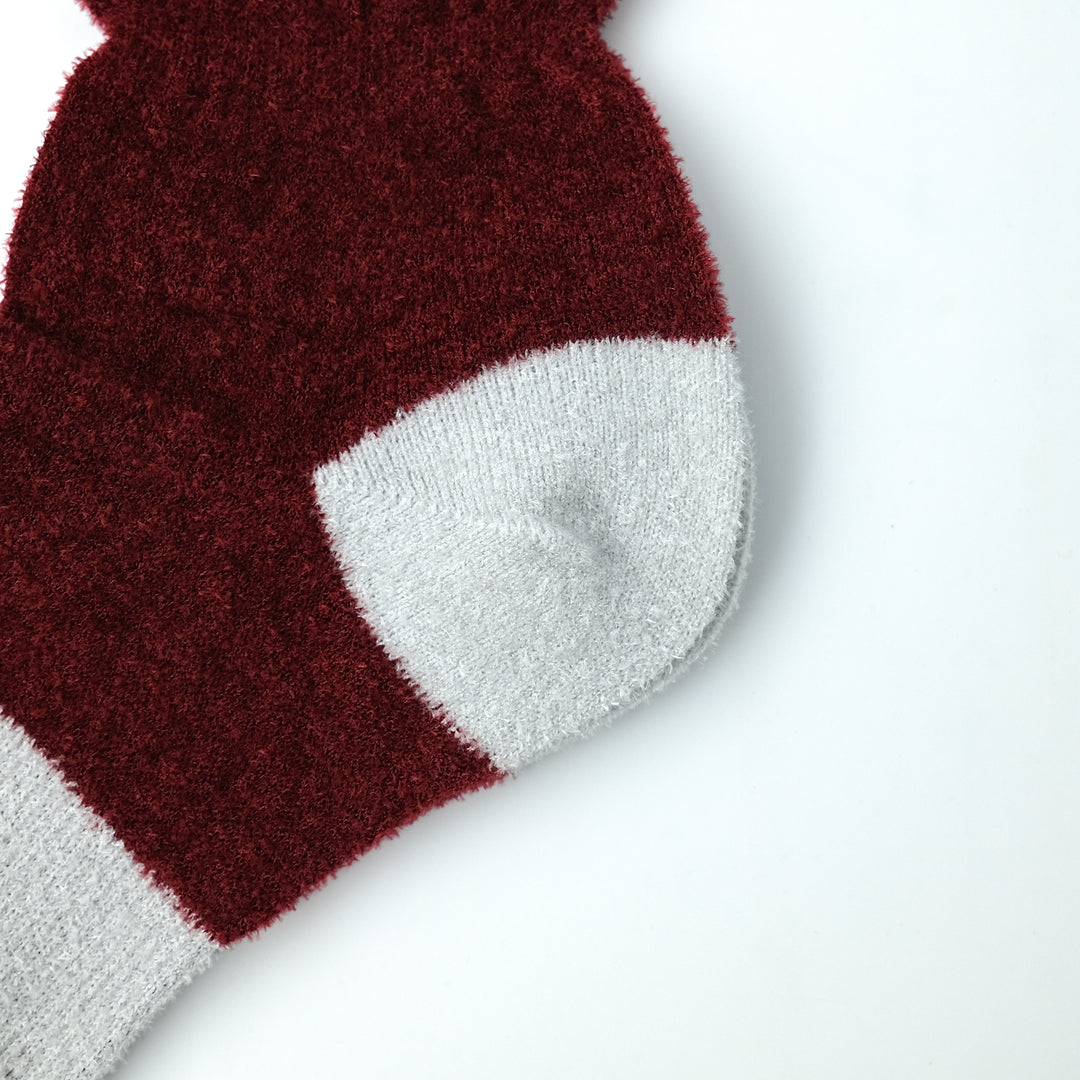 GATHER LOOSE HIGH SOCKS WINE