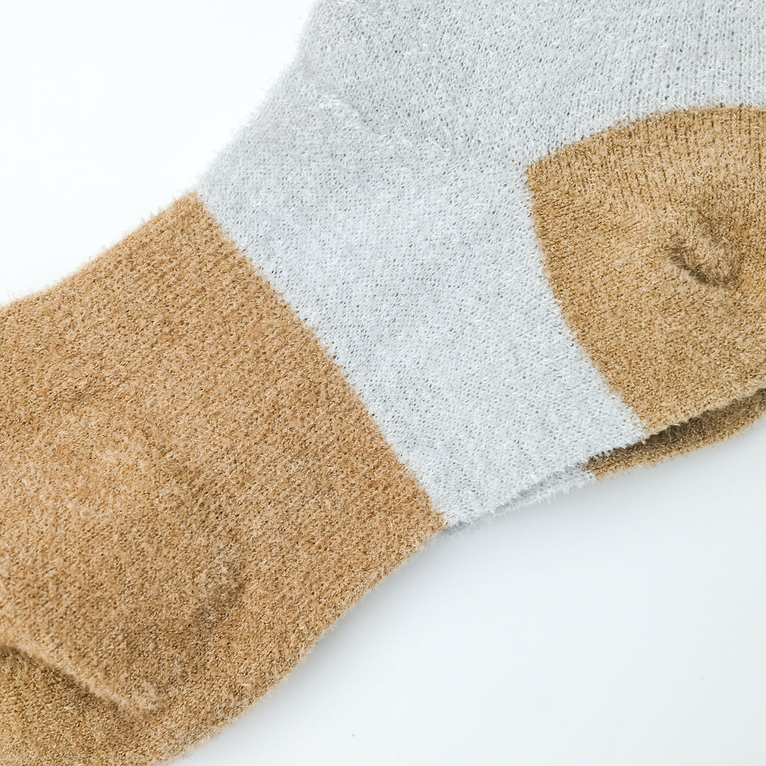 GATHER LOOSE HIGH SOCKS L.GRAY