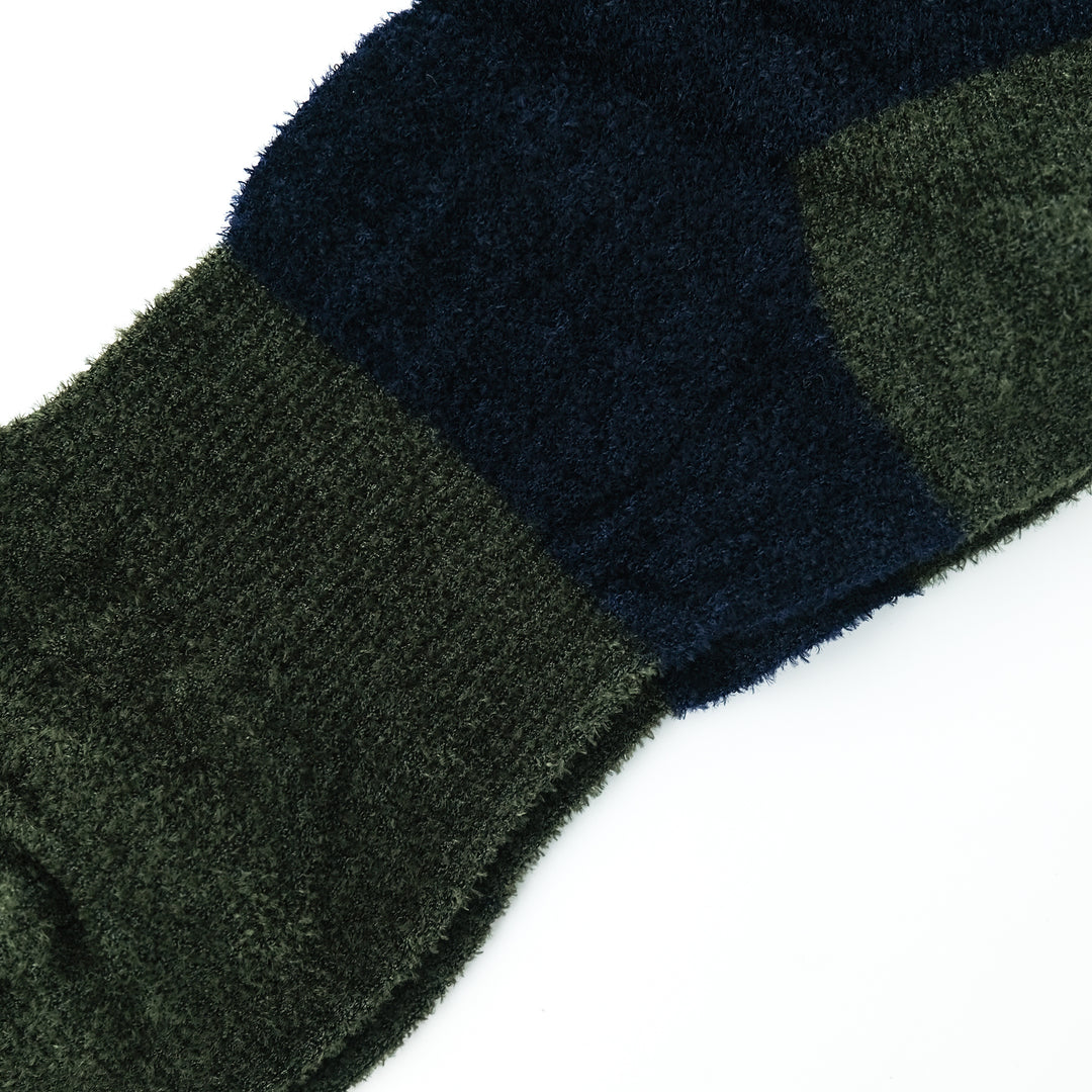 GATHER LOOSE HIGH SOCKS NAVY