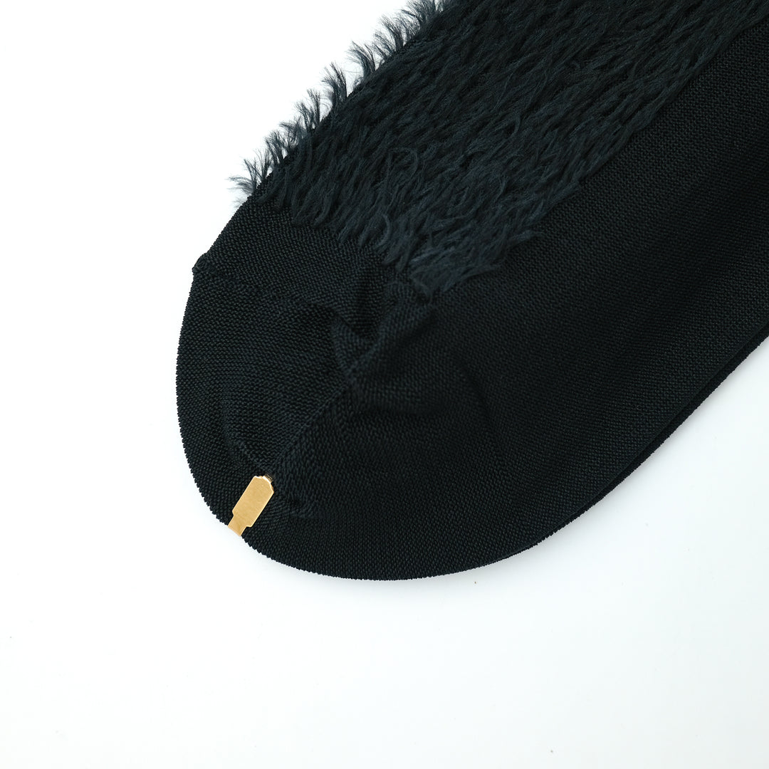 GLITTER LINE FUR SOCKS BLACK