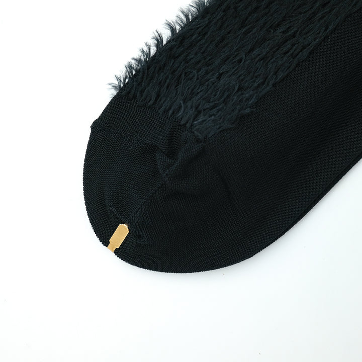 GLITTER LINE FUR SOCKS BLACK