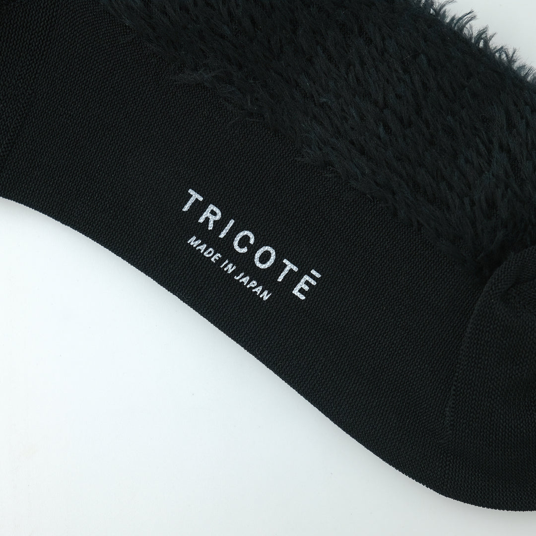 GLITTER LINE FUR SOCKS BLACK