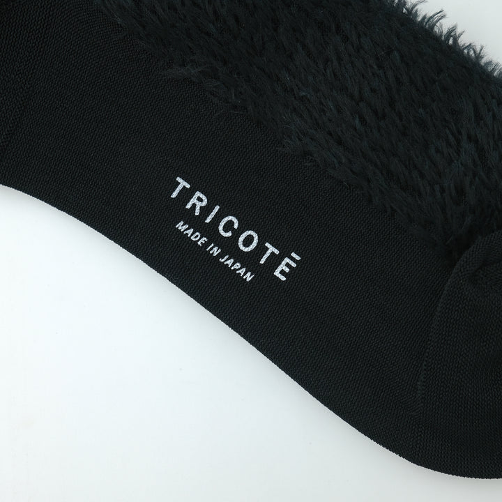 GLITTER LINE FUR SOCKS BLACK