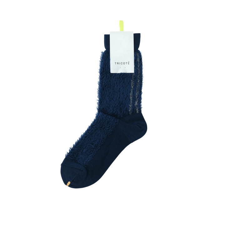 GLITTER LINE FUR SOCKS NAVY