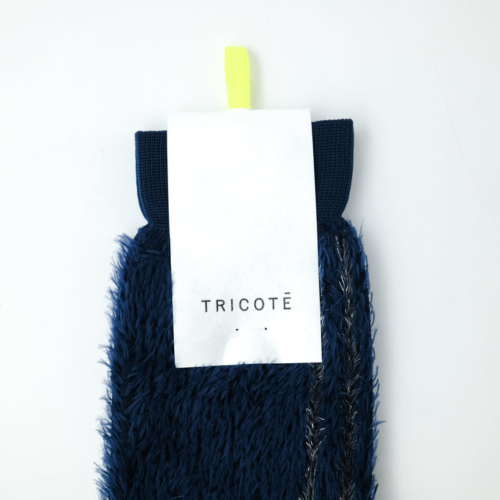 GLITTER LINE FUR SOCKS NAVY
