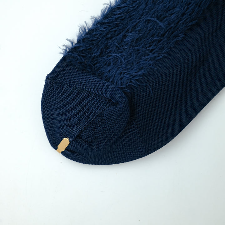 GLITTER LINE FUR SOCKS NAVY