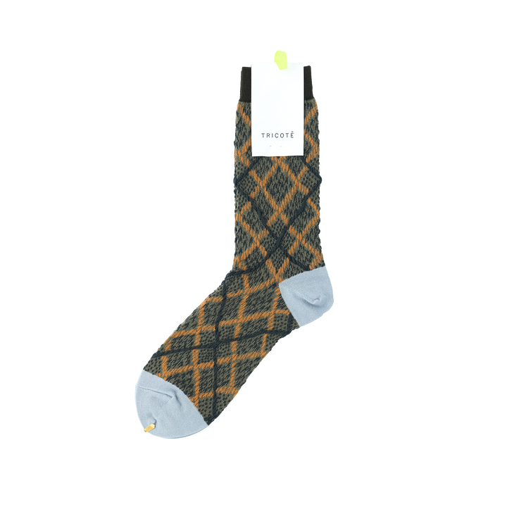 ARGYLE BUMPY SOCKS CHARCOAL