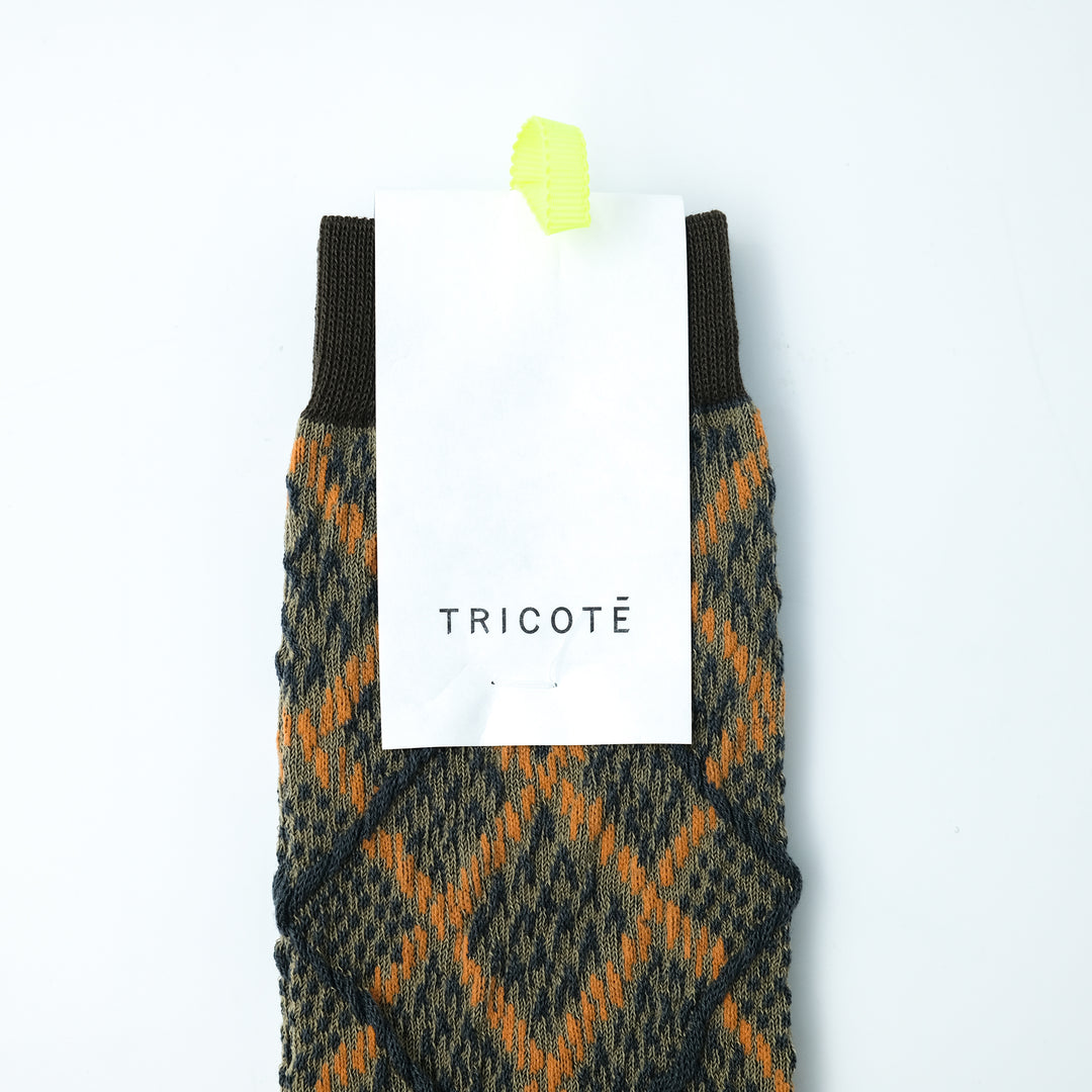 ARGYLE BUMPY SOCKS CHARCOAL