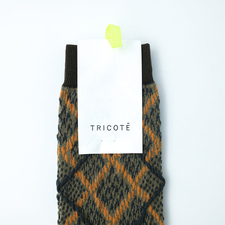 ARGYLE BUMPY SOCKS CHARCOAL