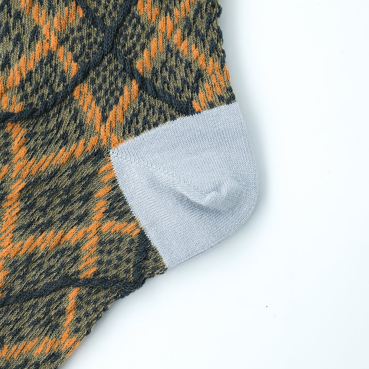 ARGYLE BUMPY SOCKS CHARCOAL