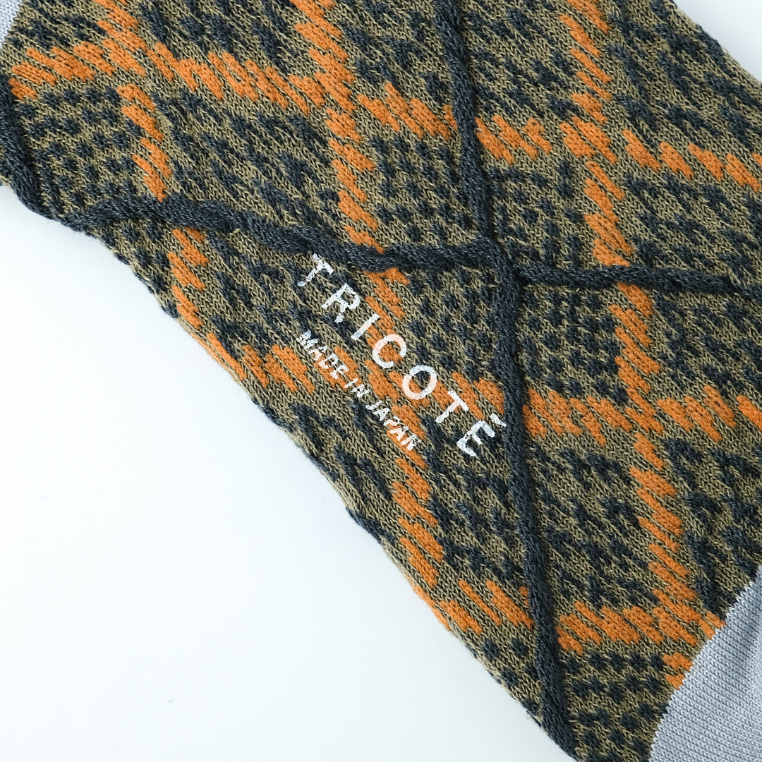 ARGYLE BUMPY SOCKS CHARCOAL