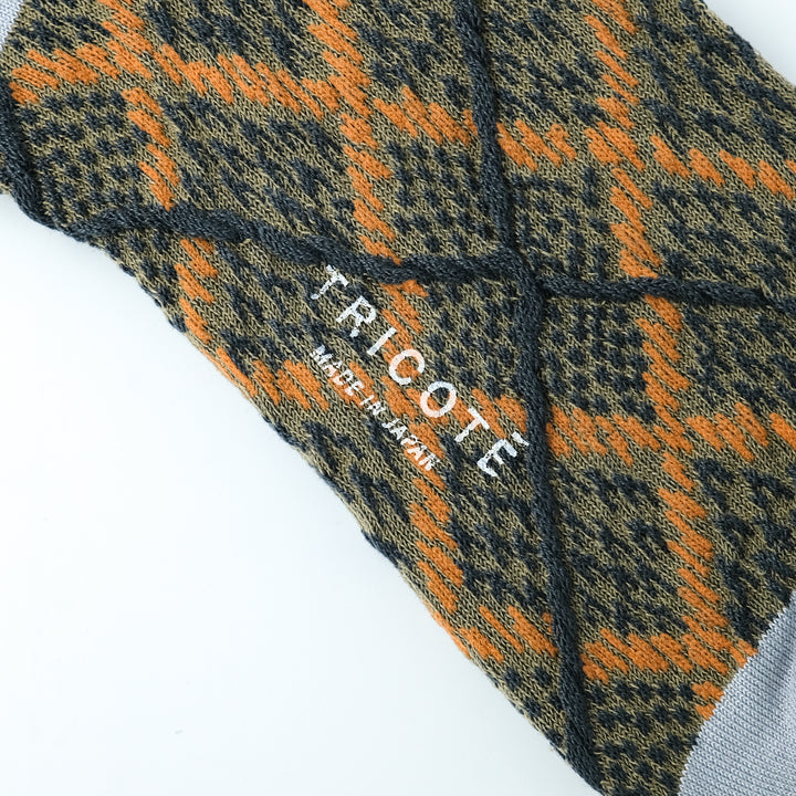 ARGYLE BUMPY SOCKS CHARCOAL