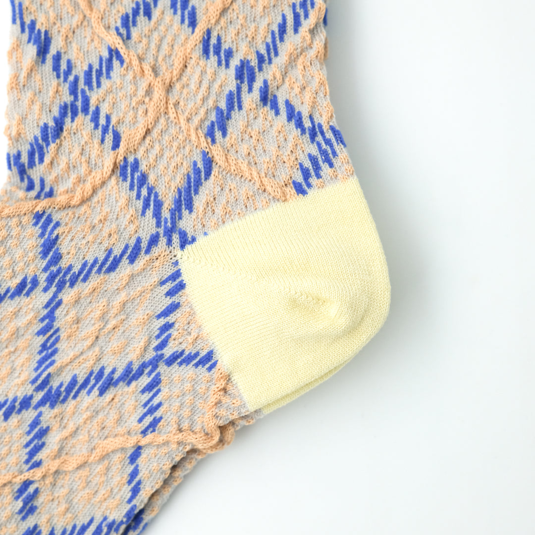 ARGYLE BUMPY SOCKS BEIGE