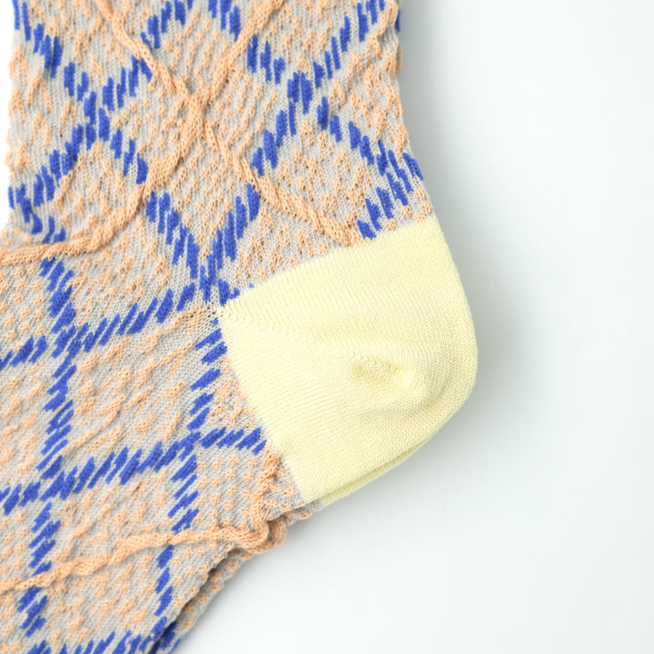 ARGYLE BUMPY SOCKS BEIGE