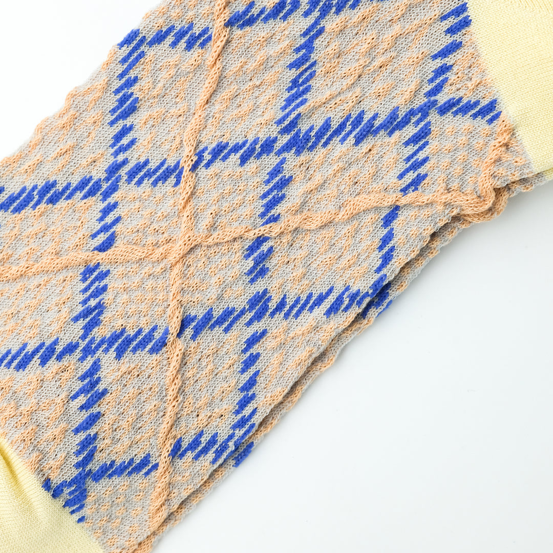 ARGYLE BUMPY SOCKS BEIGE