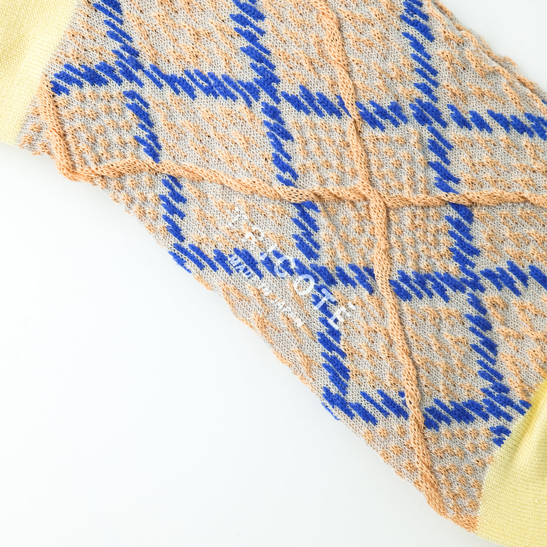 ARGYLE BUMPY SOCKS BEIGE