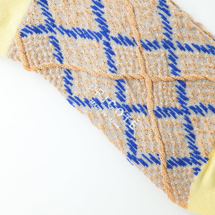ARGYLE BUMPY SOCKS BEIGE