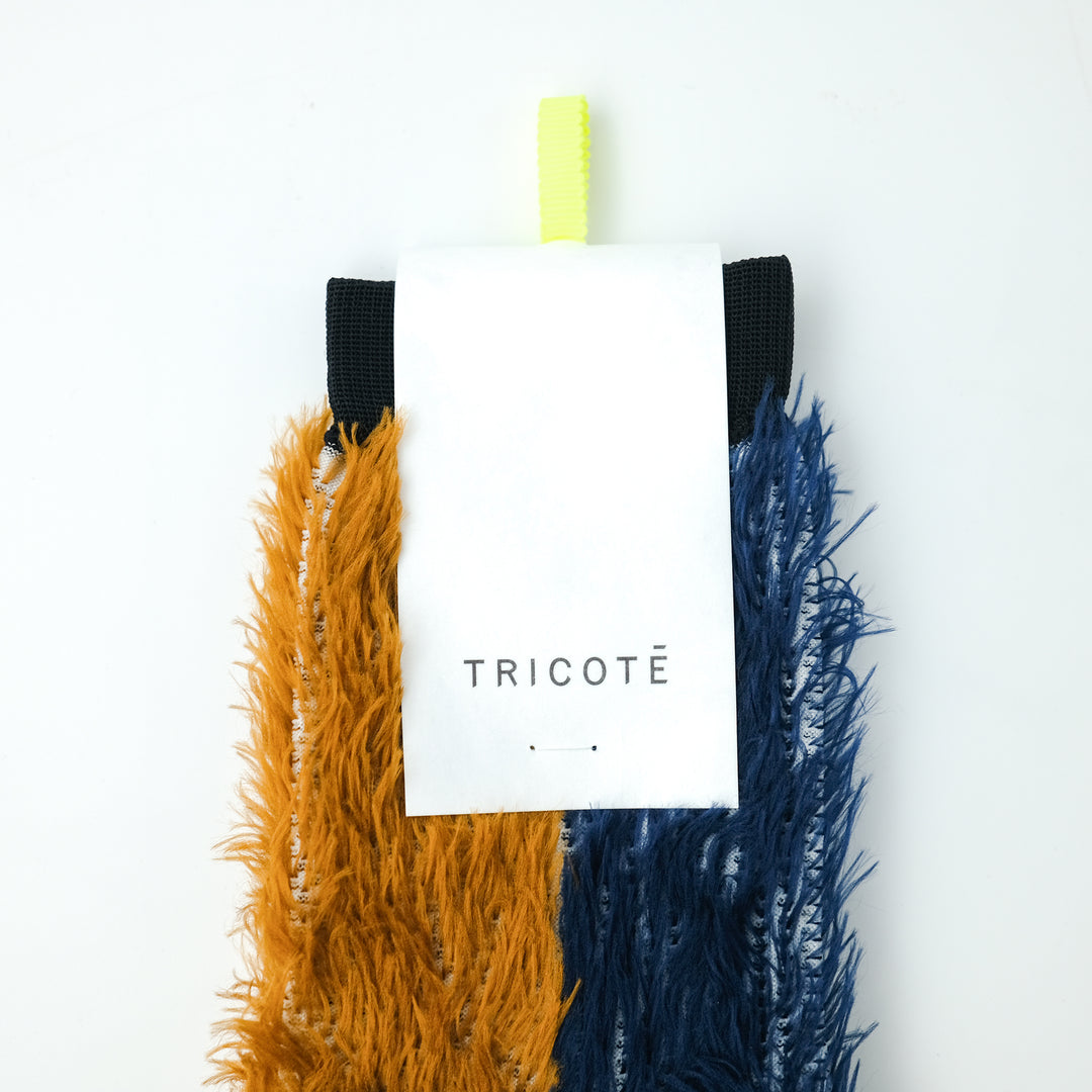 BICOLOR FUR SOCKS BROWN