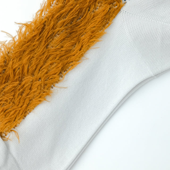 BICOLOR FUR SOCKS BROWN