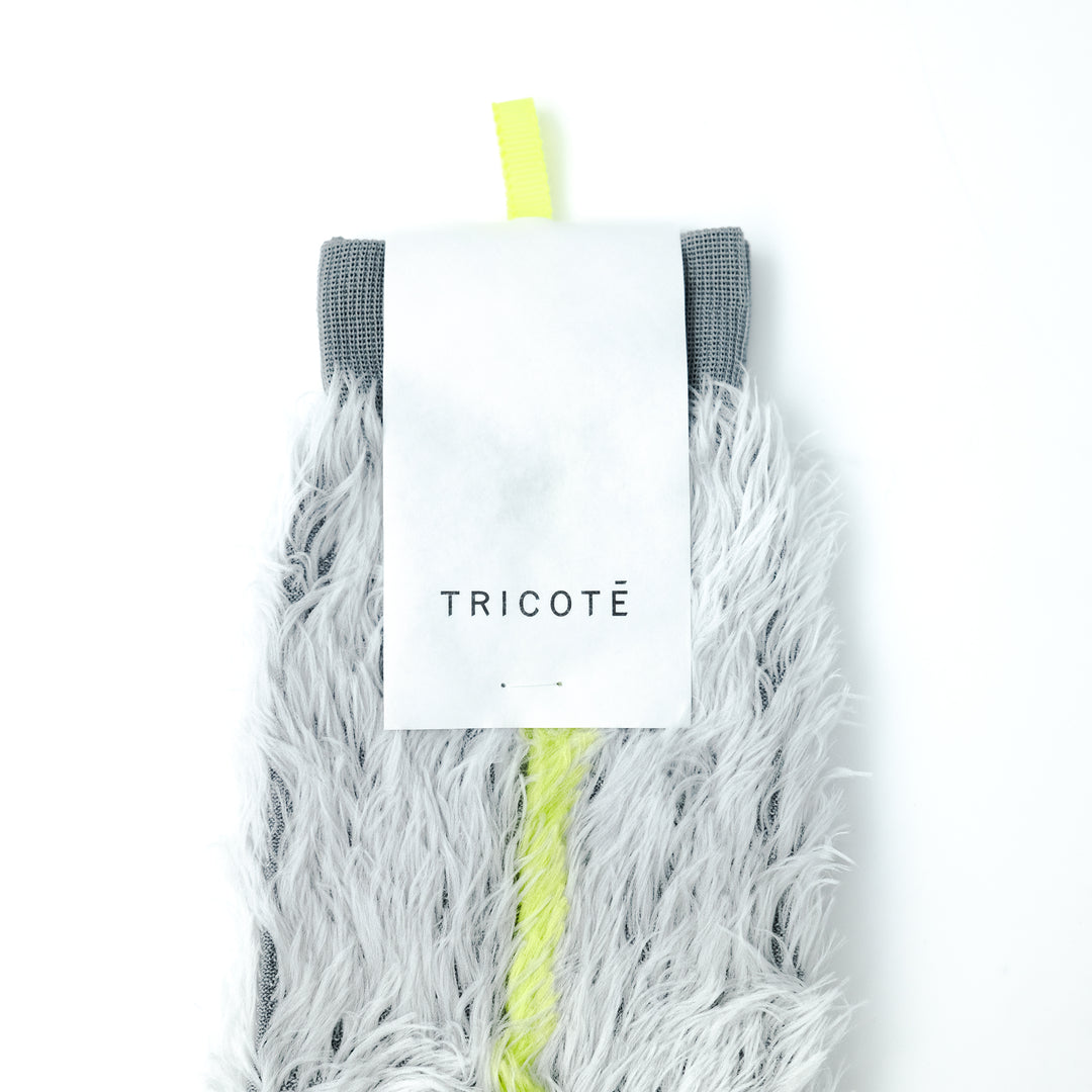 SIDE LINE FAKE FUR SOCKS L.GRAY