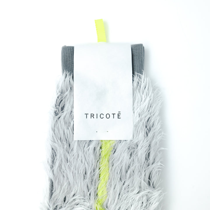 SIDE LINE FAKE FUR SOCKS L.GRAY