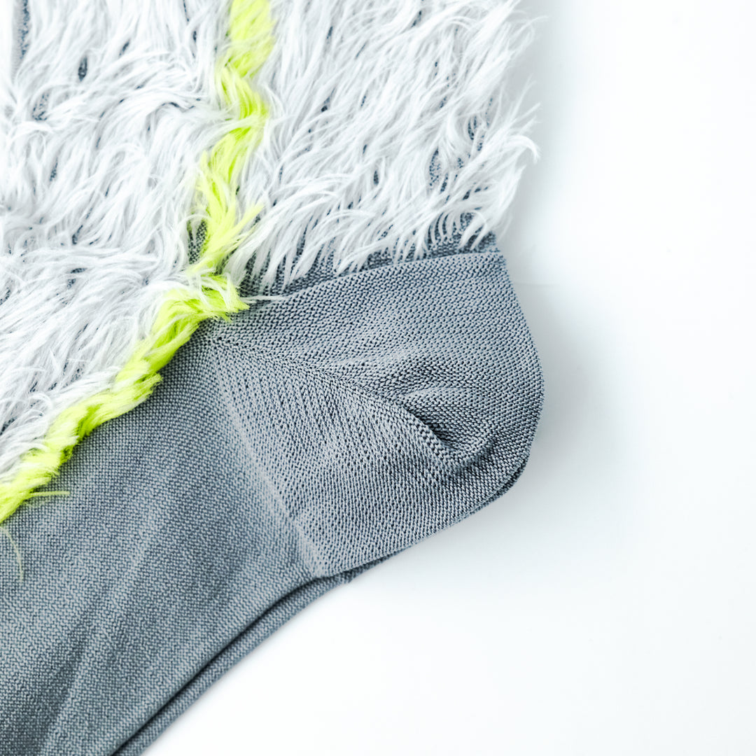 SIDE LINE FAKE FUR SOCKS L.GRAY