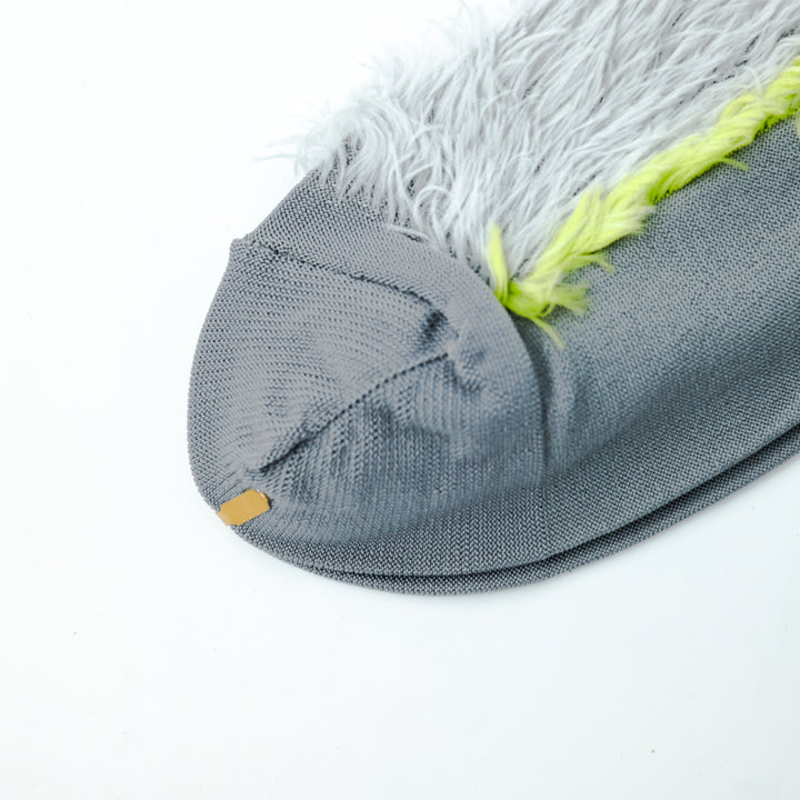 SIDE LINE FAKE FUR SOCKS L.GRAY