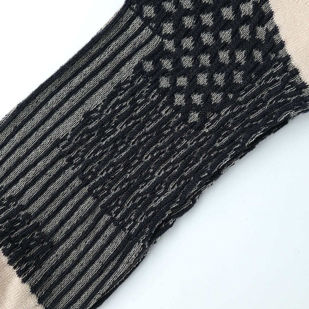 BUMPY PATCHWORK SOCKS CHARCOAL