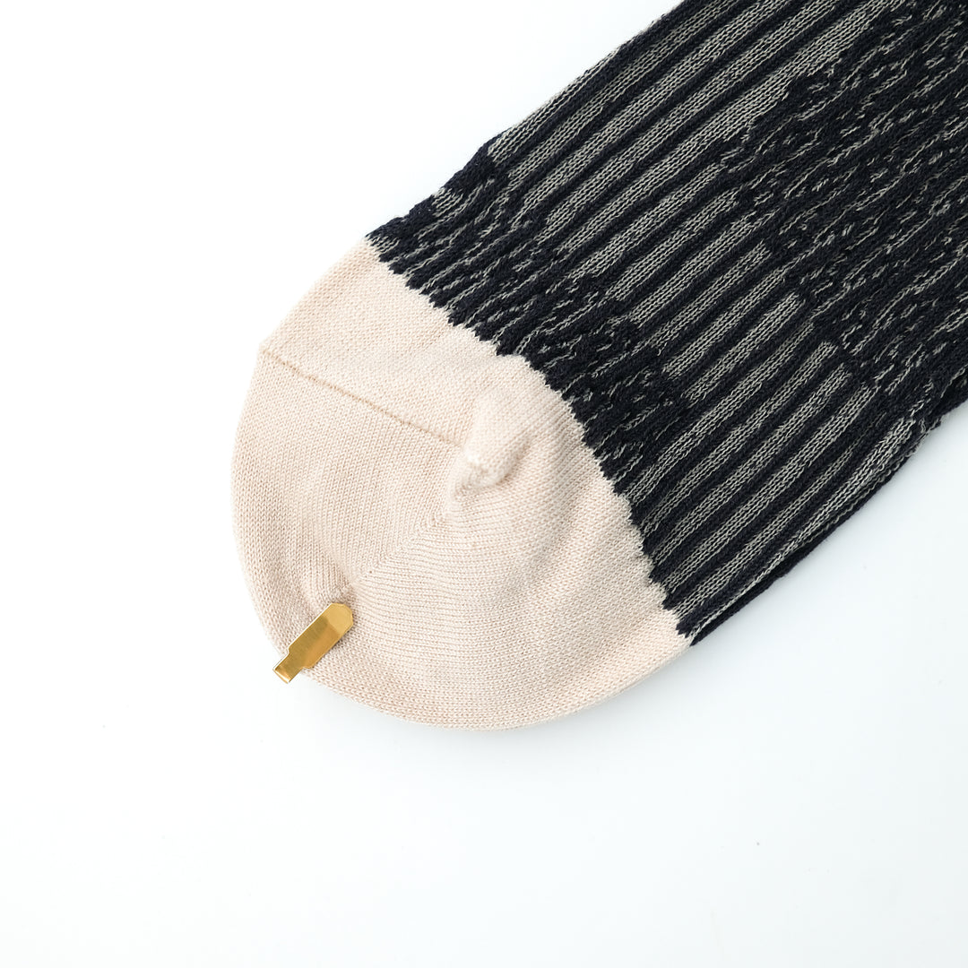 BUMPY PATCHWORK SOCKS CHARCOAL