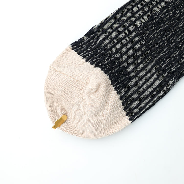 BUMPY PATCHWORK SOCKS CHARCOAL