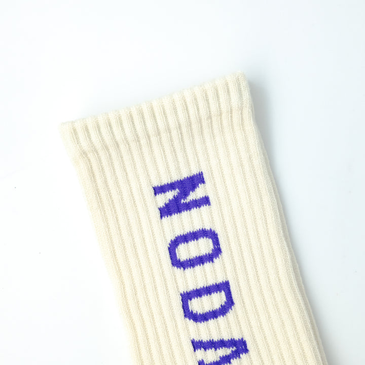 NODAL Logo Socks OATMEAL×PURPLE