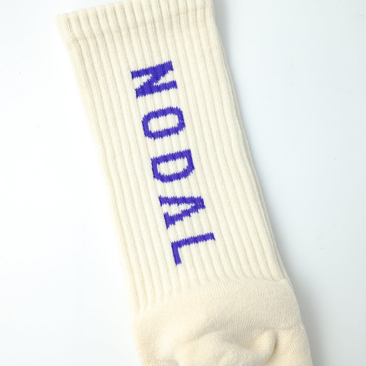 NODAL Logo Socks OATMEAL×PURPLE