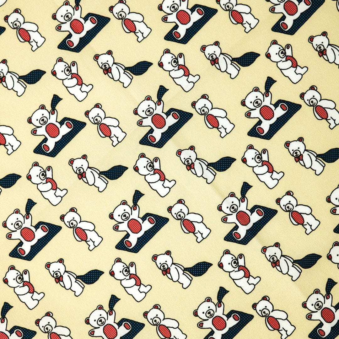 RUSSIA "ORSO" コットンハンカチーフ (クラシック)  BEIGE×BLUE