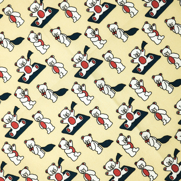 RUSSIA "ORSO" コットンハンカチーフ (クラシック)  BEIGE×BLUE