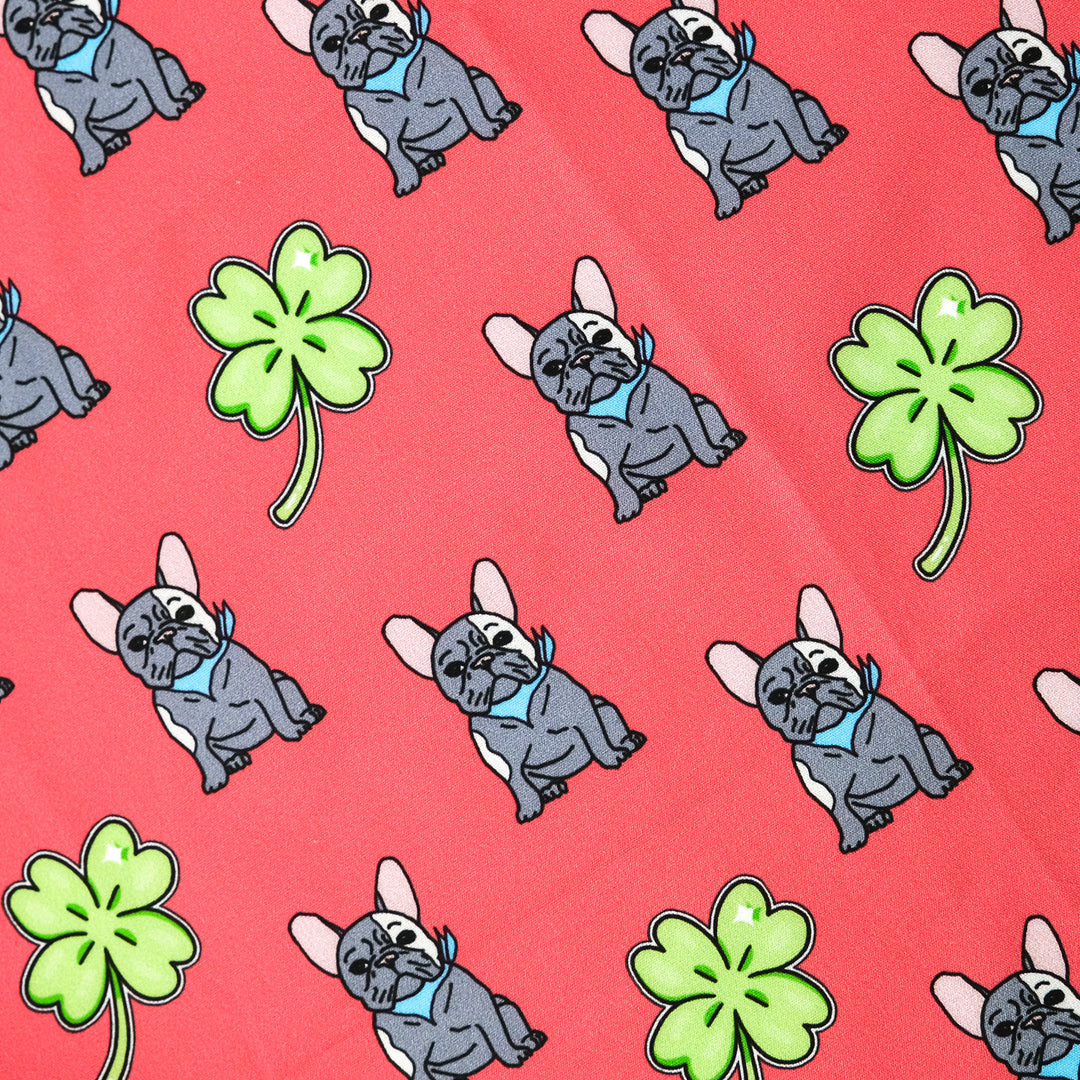 ORIGINAL "FRENCH BULLDOG" コットンハンカチーフ (クラシック)  PINK×BLUE